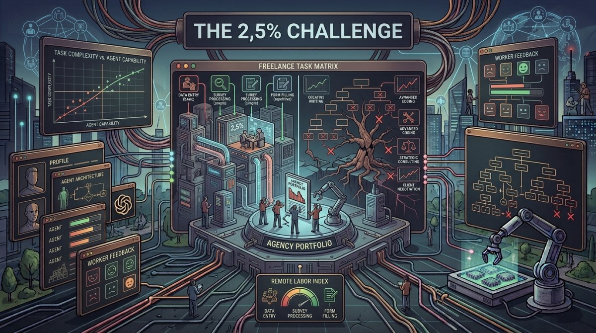 Remote Labor Index Benchmark Shows Modern AI Agents Can Handle Only 2.5% of Real Freelance Tasks