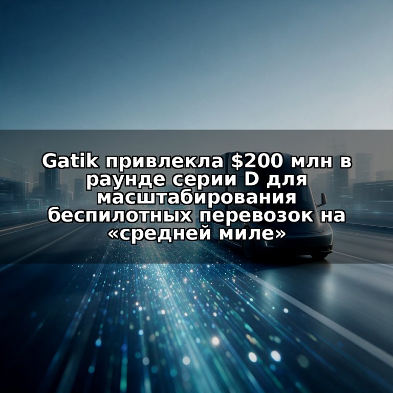 Gatik привлекла $200 млн в раунде серии D для масштабирования беспилотных перевозок на «средней миле»