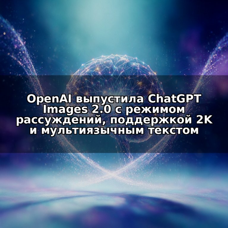 OpenAI выпустила ChatGPT Images 2.0 с режимом рассуждений, поддержкой 2K и мультиязычным текстом