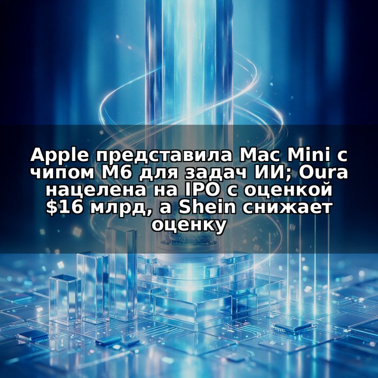 Apple представила Mac Mini с чипом M6 для задач ИИ; Oura нацелена на IPO с оценкой $16 млрд, а Shein снижает оценку