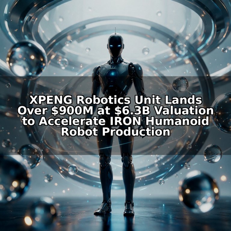 XPENG Robotics Unit Lands Over $900M at $6.3B Valuation to Accelerate IRON Humanoid Robot Production
