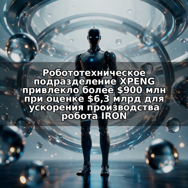 Робототехническое подразделение XPENG привлекло более $900 млн при оценке $6,3 млрд для ускорения производства робота IRON