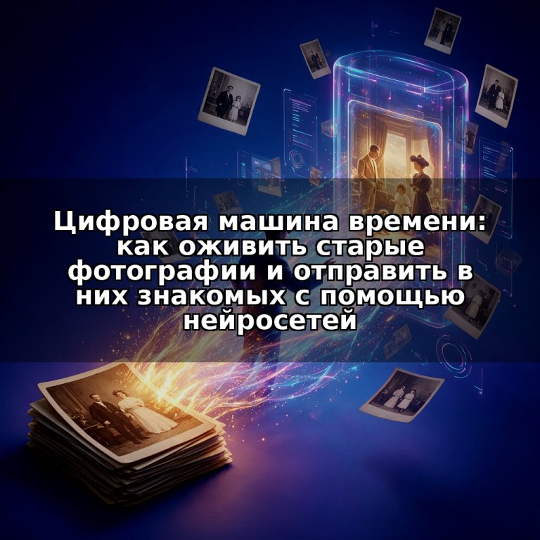 Цифровая машина времени: как оживить старые фотографии и отправить в них знакомых с помощью нейросетей