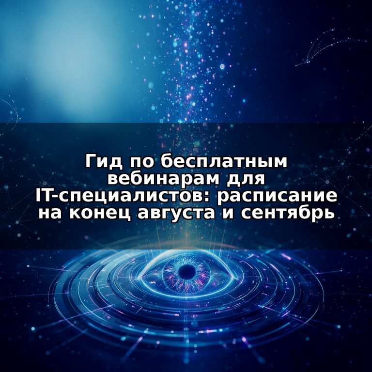 Гид по бесплатным вебинарам для IT-специалистов: расписание на конец августа и сентябрь