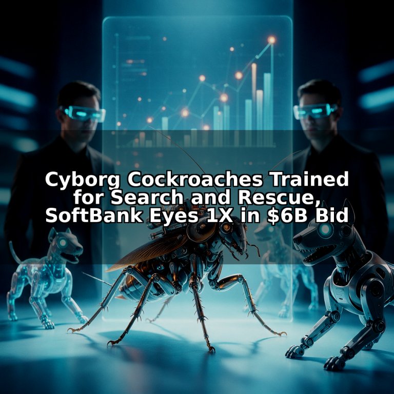 Cyborg Cockroaches Trained for Search and Rescue, SoftBank Eyes 1X in $6B Bid