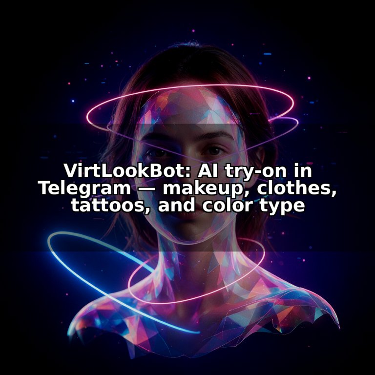 VirtLookBot: AI try-on in Telegram — makeup, clothes, tattoos, and color type