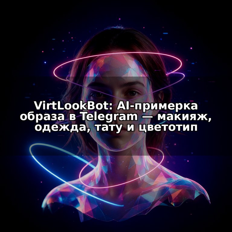 VirtLookBot: AI-примерка образа в Telegram — макияж, одежда, тату и цветотип