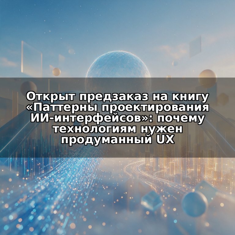 Открыт предзаказ на книгу «Паттерны проектирования ИИ-интерфейсов»: почему технологиям нужен продуманный UX