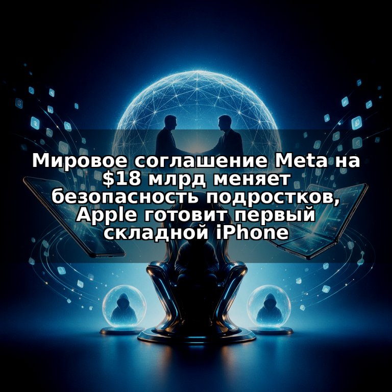 Мировое соглашение Meta на $18 млрд меняет безопасность подростков, Apple готовит первый складной iPhone