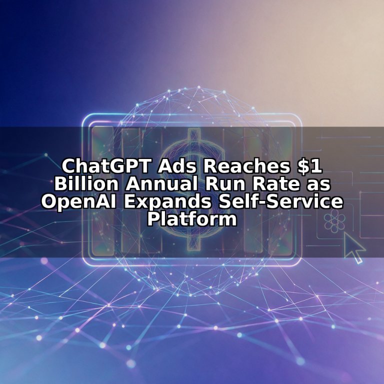 ChatGPT Ads Reaches $1 Billion Annual Run Rate as OpenAI Expands Self-Service Platform