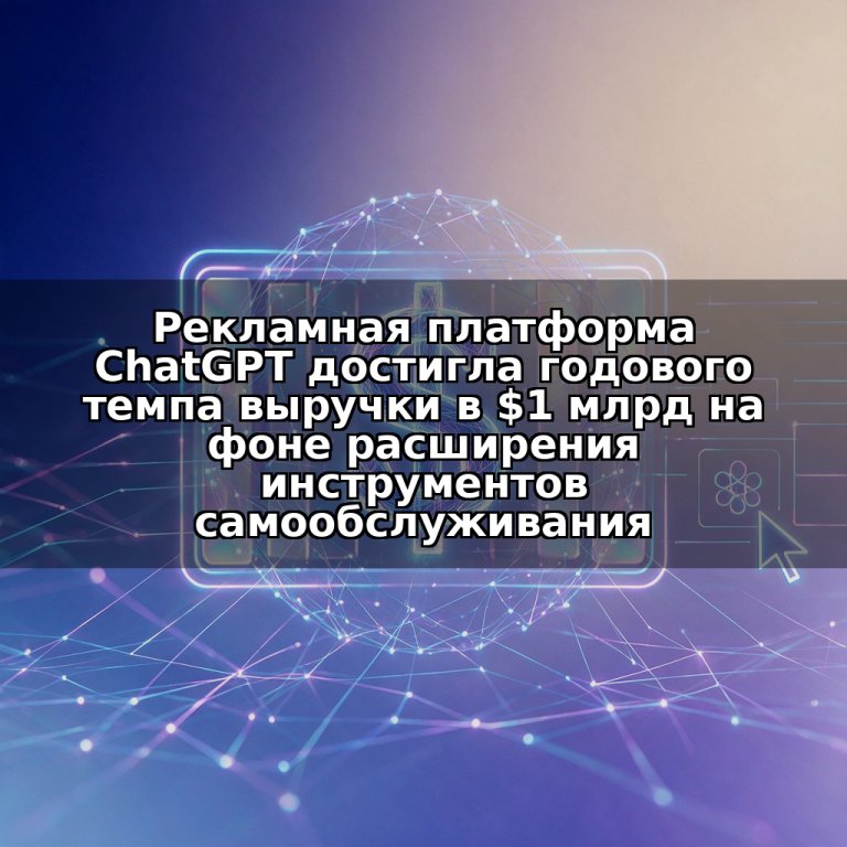 Рекламная платформа ChatGPT достигла годового темпа выручки в $1 млрд на фоне расширения инструментов самообслуживания