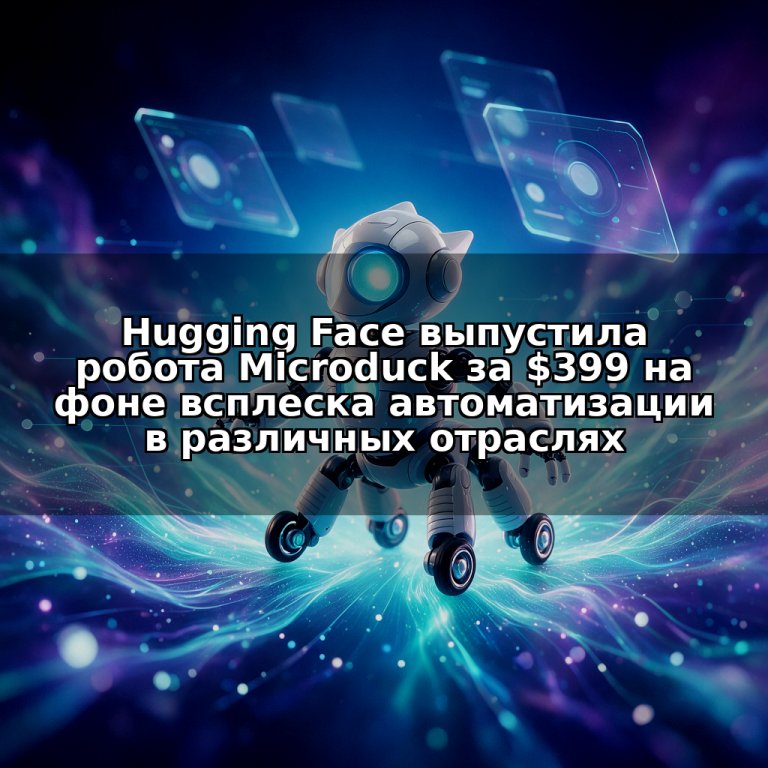 Hugging Face выпустила робота Microduck за $399 на фоне всплеска автоматизации в различных отраслях