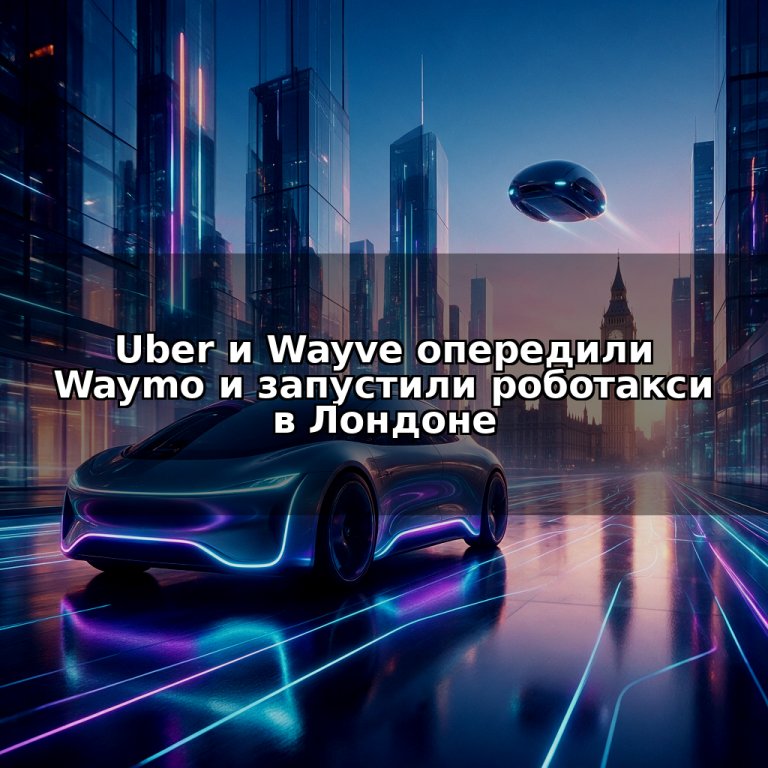 Uber и Wayve опередили Waymo и запустили роботакси в Лондоне