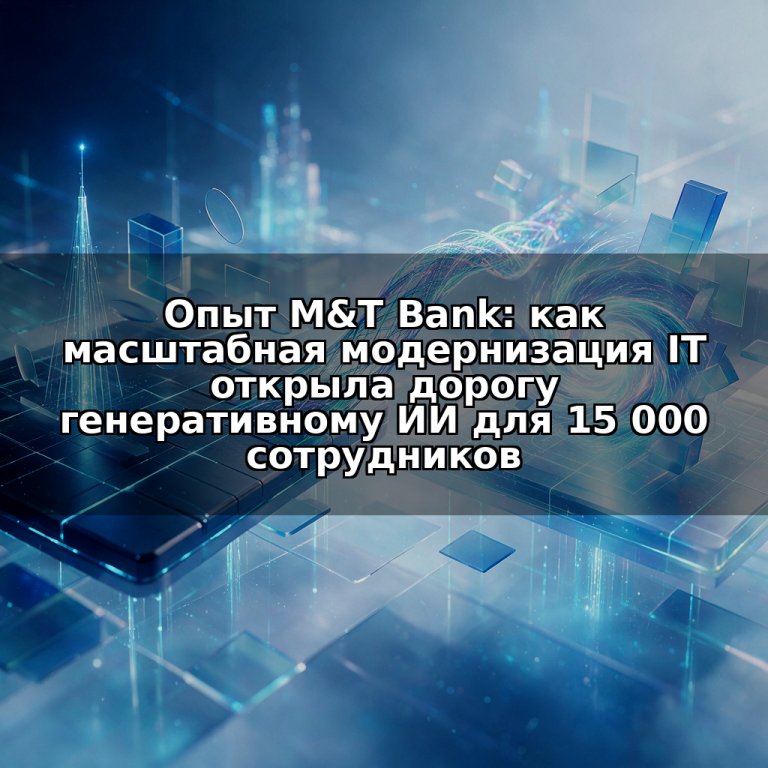 Опыт M&T Bank: как масштабная модернизация IT открыла дорогу генеративному ИИ для 15 000 сотрудников