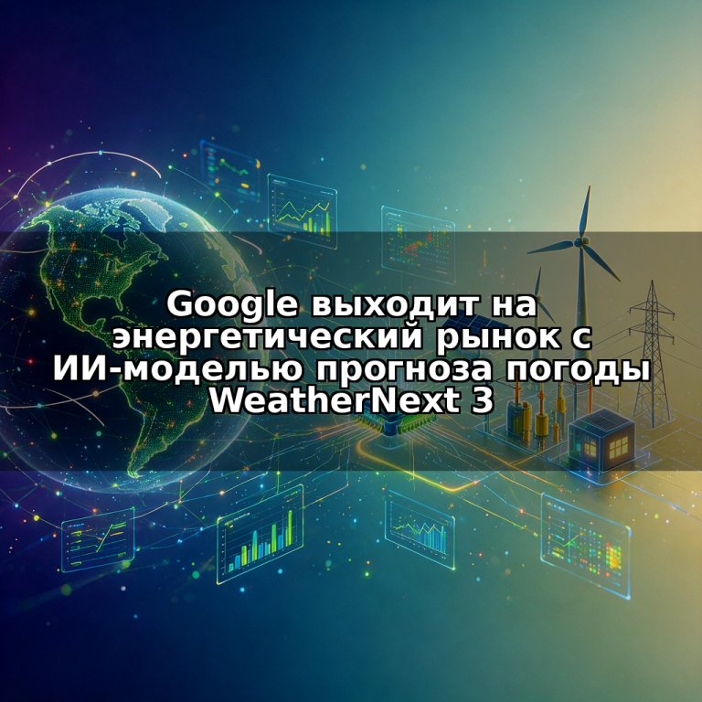 Google выходит на энергетический рынок с ИИ-моделью прогноза погоды WeatherNext 3