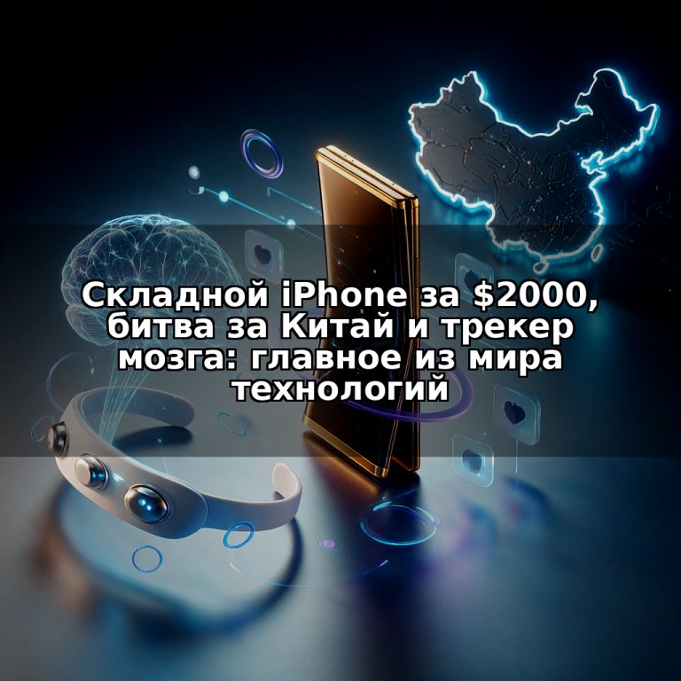 Складной iPhone за $2000, битва за Китай и трекер мозга: главное из мира технологий