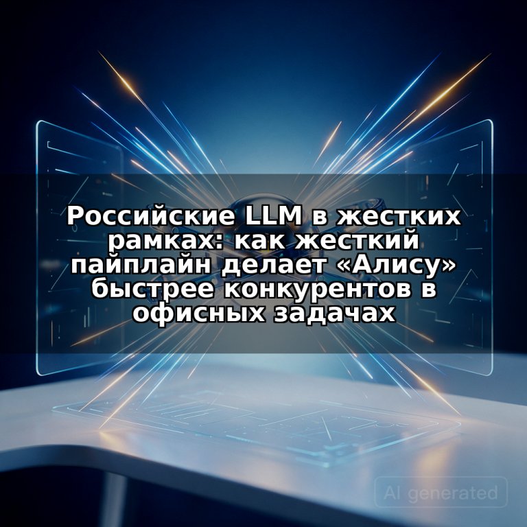 Российские LLM в жестких рамках: как жесткий пайплайн делает «Алису» быстрее конкурентов в офисных задачах