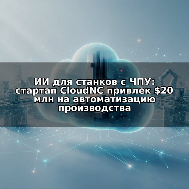 ИИ для станков с ЧПУ: стартап CloudNC привлек $20 млн на автоматизацию производства