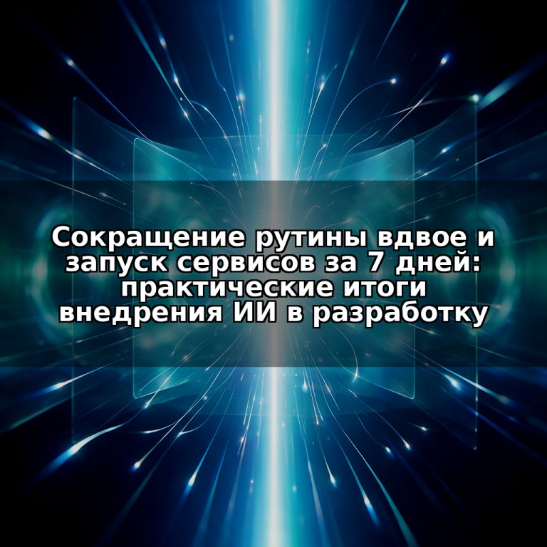 Сокращение рутины вдвое и запуск сервисов за 7 дней: практические итоги внедрения ИИ в разработку