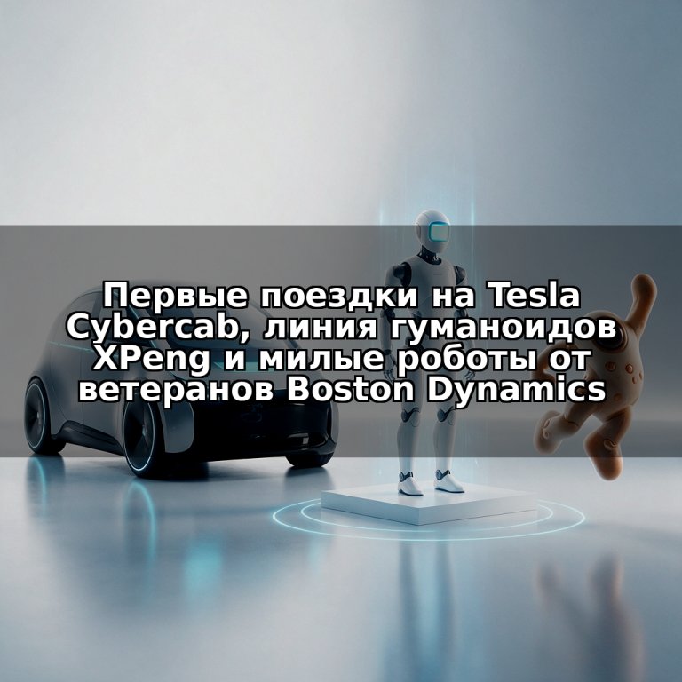 Первые поездки на Tesla Cybercab, линия гуманоидов XPeng и милые роботы от ветеранов Boston Dynamics