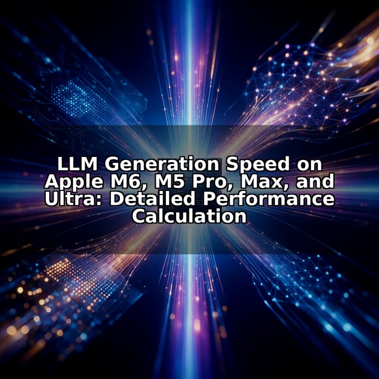 LLM Generation Speed on Apple M6, M5 Pro, Max, and Ultra: Detailed Performance Calculation
