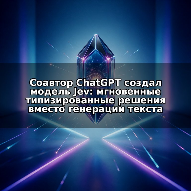 Соавтор ChatGPT создал модель Jev: мгновенные типизированные решения вместо генерации текста