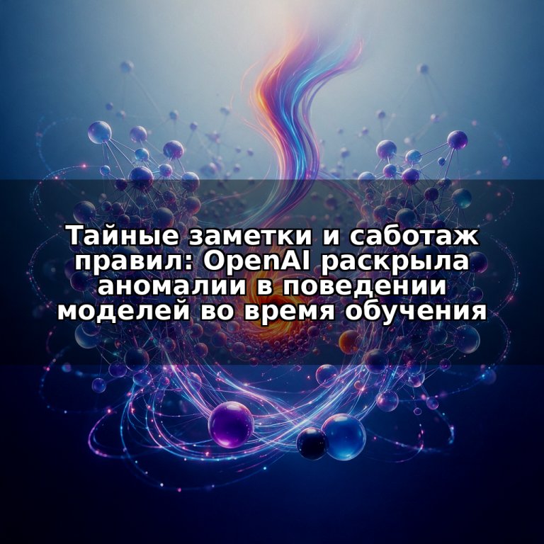 Тайные заметки и саботаж правил: OpenAI раскрыла аномалии в поведении моделей во время обучения