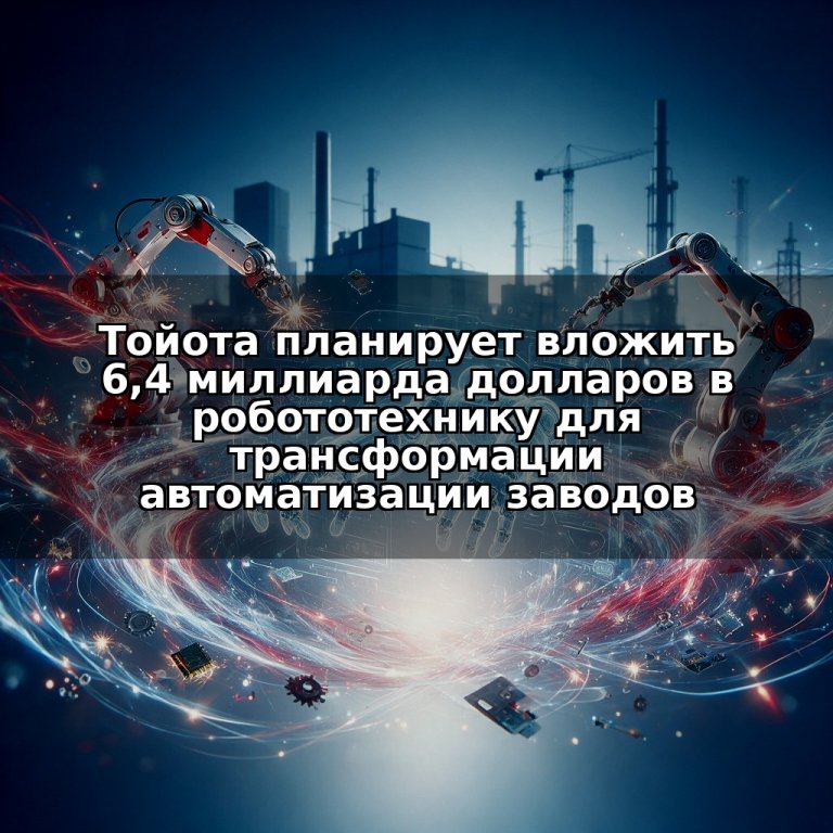 Тойота планирует вложить 6,4 миллиарда долларов в робототехнику для трансформации автоматизации заводов