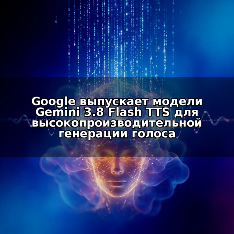 Google выпускает модели Gemini 3.8 Flash TTS для высокопроизводительной генерации голоса