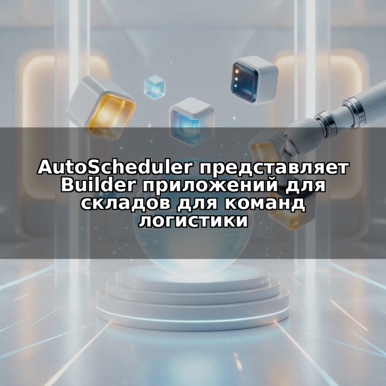 AutoScheduler представляет Builder приложений для складов для команд логистики