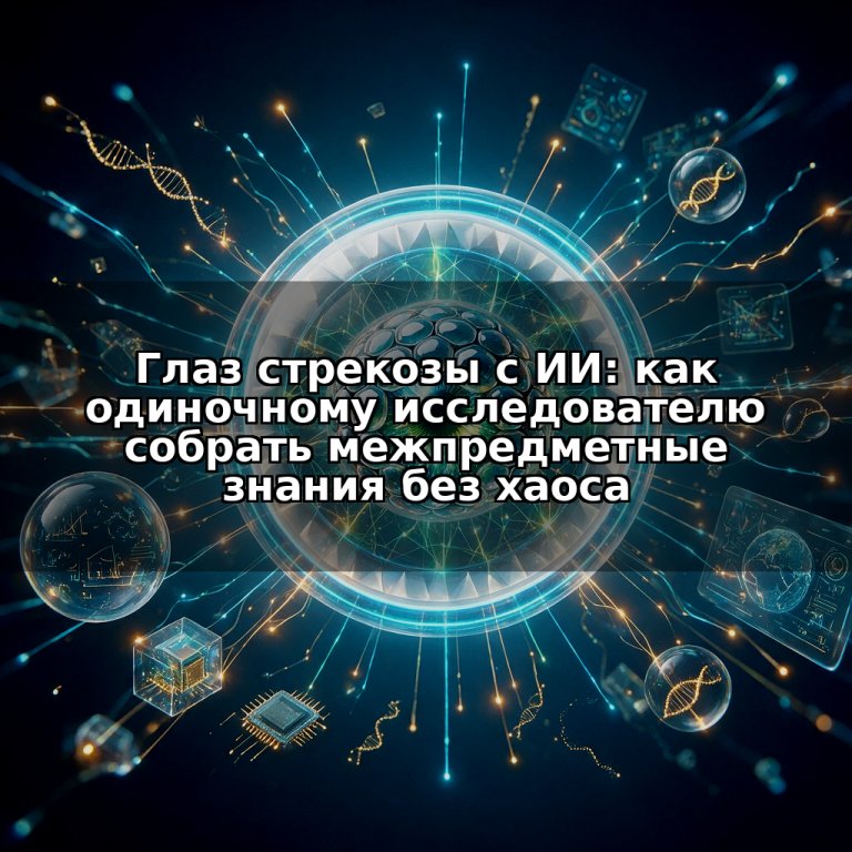 Глаз стрекозы с ИИ: как одиночному исследователю собрать межпредметные знания без хаоса