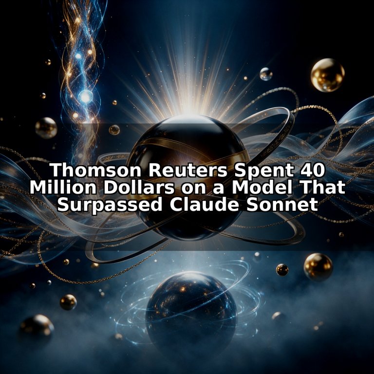 Thomson Reuters Spent 40 Million Dollars on a Model That Surpassed Claude Sonnet
