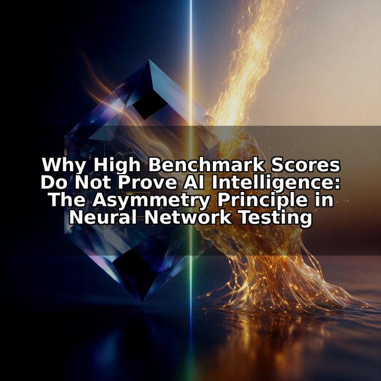 Why High Benchmark Scores Do Not Prove AI Intelligence: The Asymmetry Principle in Neural Network Testing