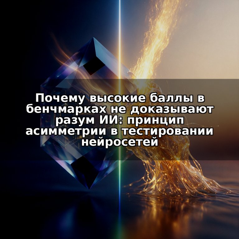 Почему высокие баллы в бенчмарках не доказывают разум ИИ: принцип асимметрии в тестировании нейросетей