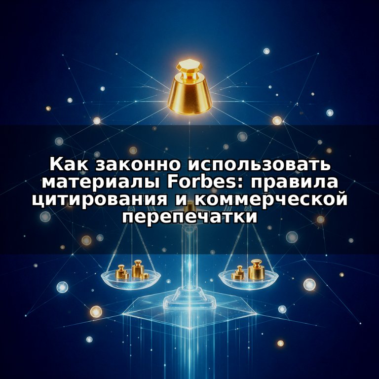 Как законно использовать материалы Forbes: правила цитирования и коммерческой перепечатки