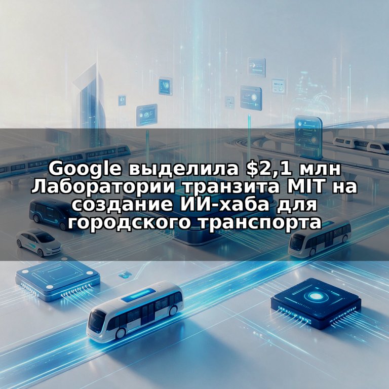 Google выделила $2,1 млн Лаборатории транзита MIT на создание ИИ-хаба для городского транспорта