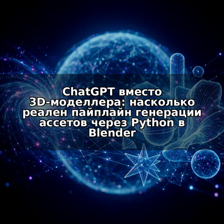 ChatGPT вместо 3D-моделлера: насколько реален пайплайн генерации ассетов через Python в Blender