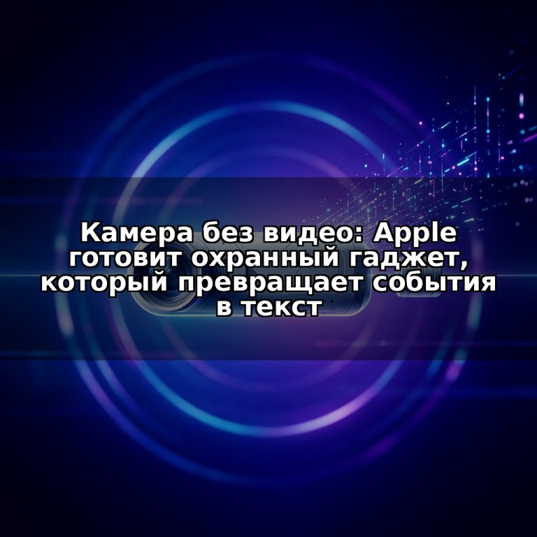 Камера без видео: Apple готовит охранный гаджет, который превращает события в текст