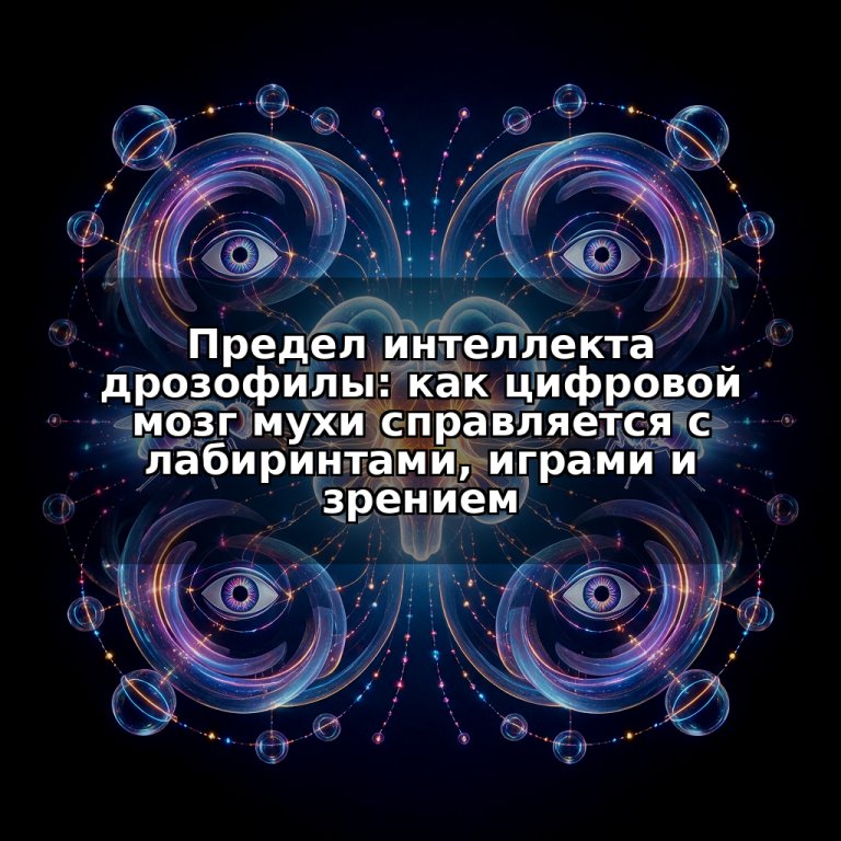 Предел интеллекта дрозофилы: как цифровой мозг мухи справляется с лабиринтами, играми и зрением