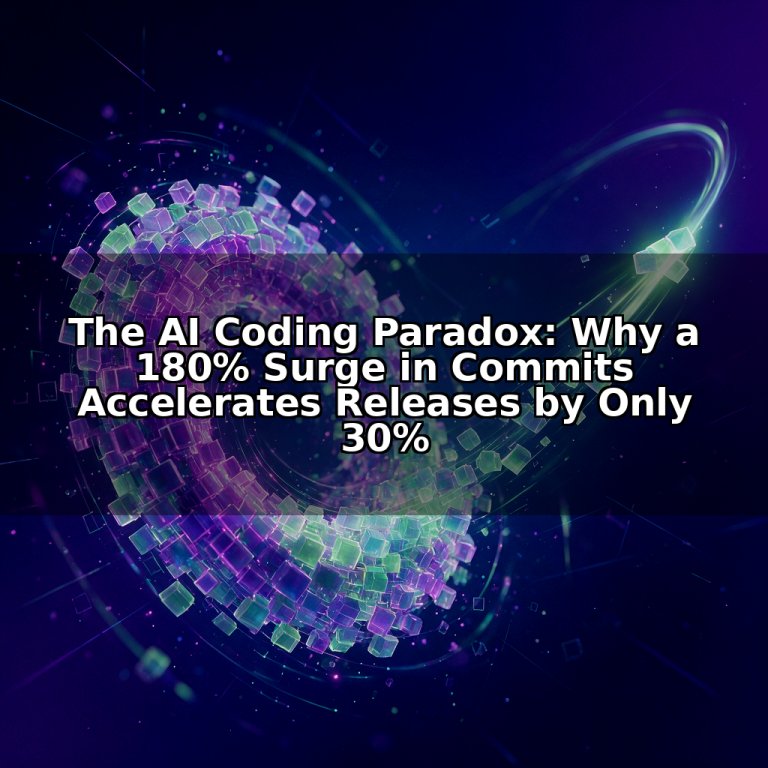 The AI Coding Paradox: Why a 180% Surge in Commits Accelerates Releases by Only 30%
