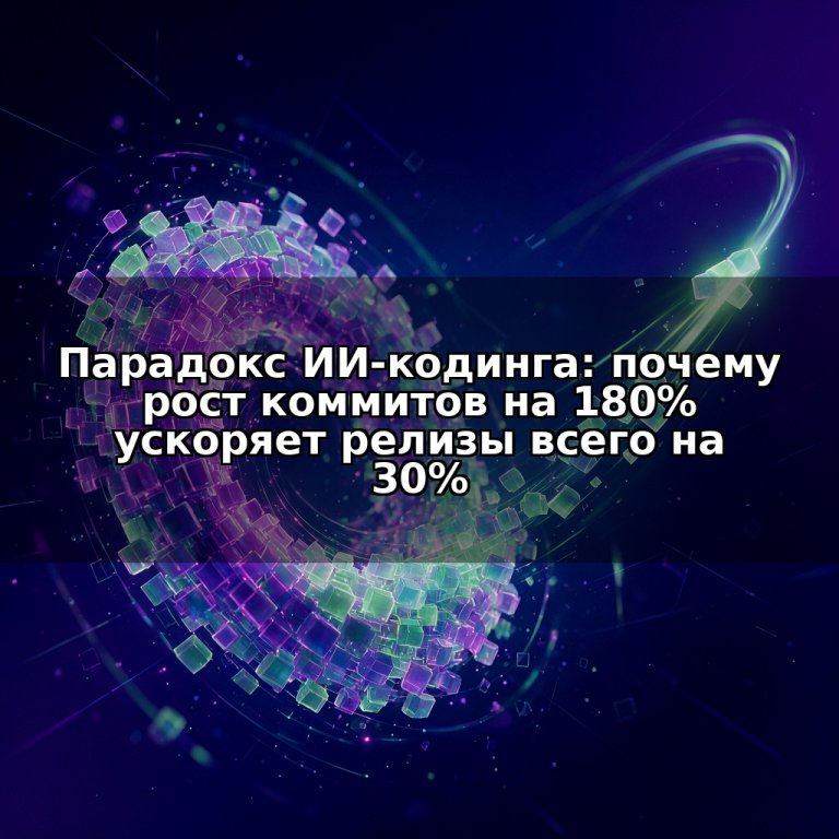 Парадокс ИИ-кодинга: почему рост коммитов на 180% ускоряет релизы всего на 30%