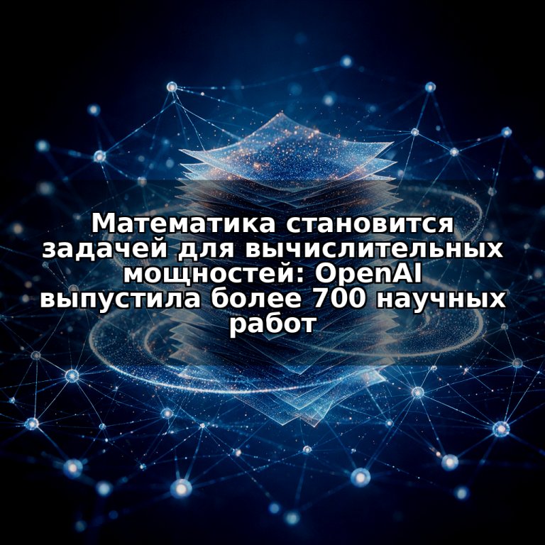 Математика становится задачей для вычислительных мощностей: OpenAI выпустила более 700 научных работ