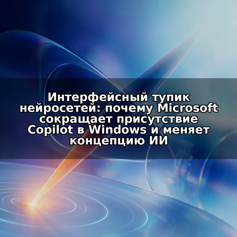 Интерфейсный тупик нейросетей: почему Microsoft сокращает присутствие Copilot в Windows и меняет концепцию ИИ