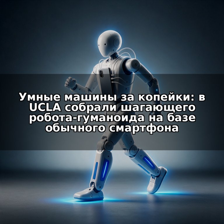 Умные машины за копейки: в UCLA собрали шагающего робота-гуманоида на базе обычного смартфона