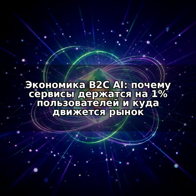 Экономика B2C AI: почему сервисы держатся на 1% пользователей и куда движется рынок