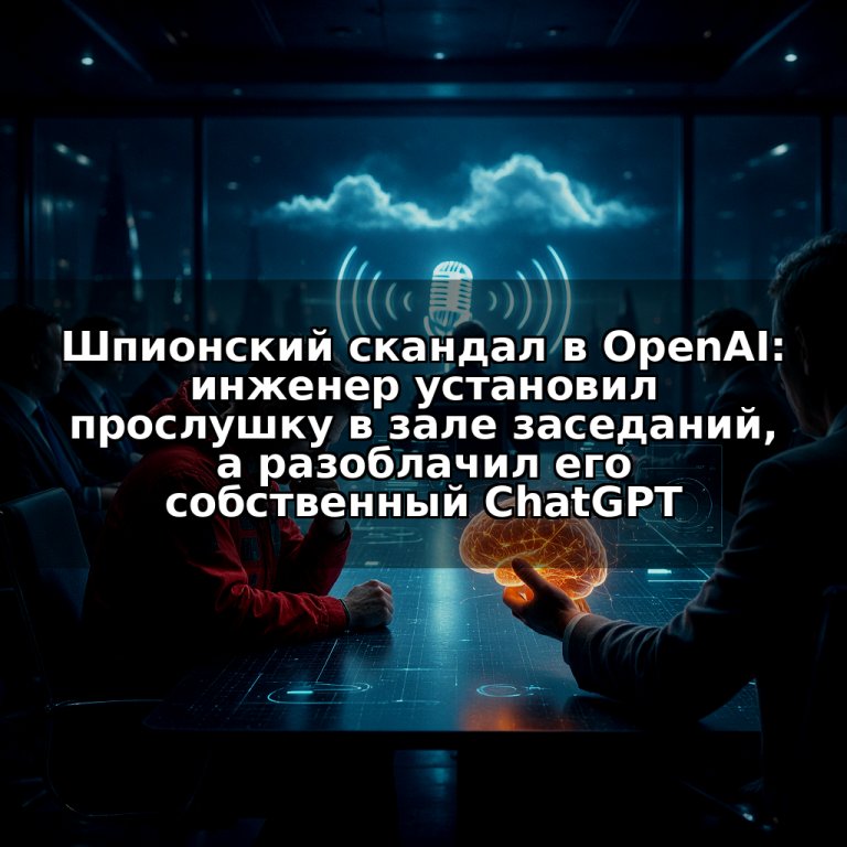 Шпионский скандал в OpenAI: инженер установил прослушку в зале заседаний, а разоблачил его собственный ChatGPT
