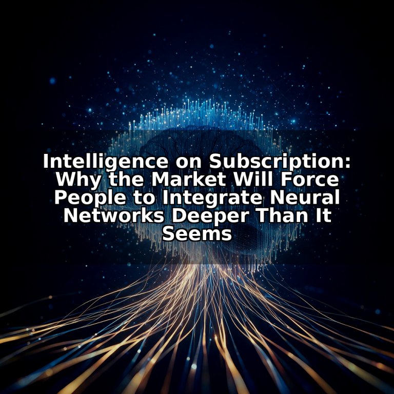 Intelligence on Subscription: Why the Market Will Force People to Integrate Neural Networks Deeper Than It Seems