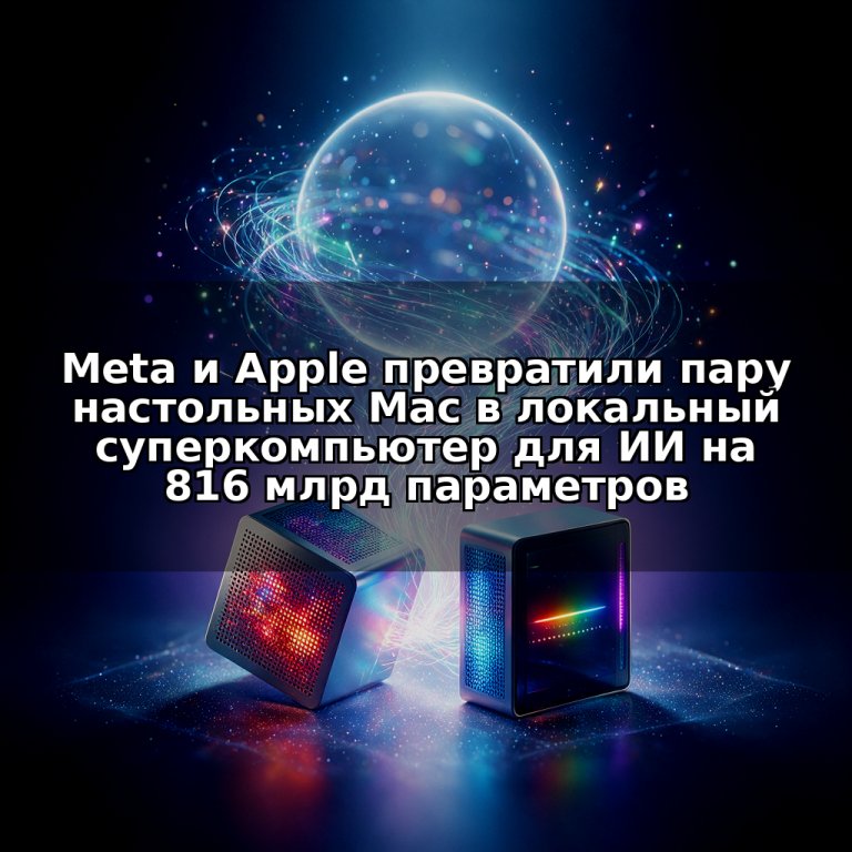 Meta и Apple превратили пару настольных Mac в локальный суперкомпьютер для ИИ на 816 млрд параметров