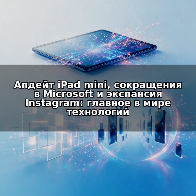 Апдейт iPad mini, сокращения в Microsoft и экспансия Instagram: главное в мире технологий
