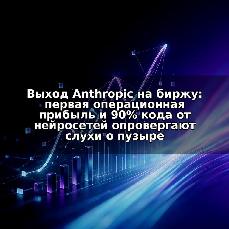 Выход Anthropic на биржу: первая операционная прибыль и 90% кода от нейросетей опровергают слухи о пузыре